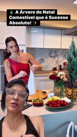 Esqueça a tábua de frios tradicional e prepare essa incrível Árvore de Natal de Queijos e Frios! É muito mais fácil do que parece e vai roubar a cena na sua ceia ou confraternização! O que você vai precisar: • 1 Cone de Isopor (ou espuma floral, envolto em filme plástico para higiene!) • Muitos Palitos de Dente • Seus Queijos Favoritos (Brie, Cheddar, Parmesão, etc.) • Tomates Cereja 🍅 • Azeitonas • Salame ou Pepperoni • Alecrim (para dar o toque de "pinheiro"!) Como montar: 1. Enrole o cone em