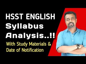 🔥HSST ENG. Syllabus & Notification Analysis with Study Materials
