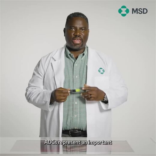 With antibody-drug conjugates (ADCs), the antibody provides the targeting mechanism acting like a zip code directing the delivery of the chemotherapy to the cancer cells. Watch Dr. Bolaji Akala explain how ADCs work in our #DrawnToScience series. https://msd.gl/4qaHDc3 | MSD Invents