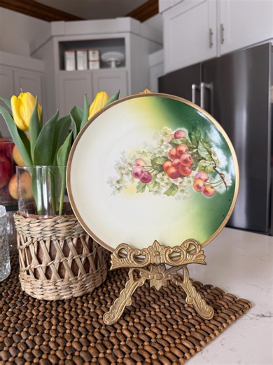 Vintage Hand Painted Porcelain Plate From Three Crown China Germany Great Home Decor or Replacement Piece Staging Plate ONLY - Etsy