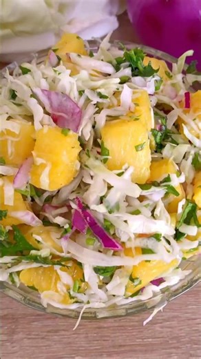 "The most delicious and perfect pineapple and cabbage salad. You'll love it!" 💖😋