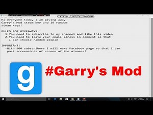 Garry's Mod STEAM KEY GIVEAWAY+10 RANDOM STEAM KEYS