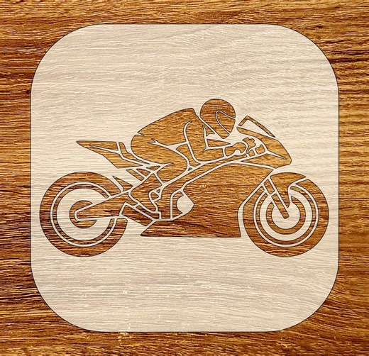 Racing Motorcycle Stencil, Digital Download, SVG, DXF, Stl, Png, Pdf Files - Etsy
