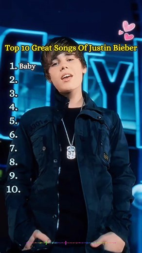 Top 10 great songs of Justin Bieber,comment on your favorite songs!#justinbieber #baby #musica #foryourpage #musica #fpyシ