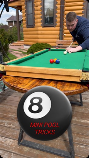 Олег Карафа-Корбут on Instagram: "Mini pool tricks 🎱 Follow for more 👍 #billiard #pool #snooker #бильярд #русскийбильярд"