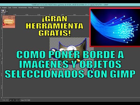 How to border images and selected objects with GIMP
