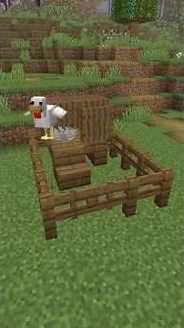 [Tutorial] - How to build a chicken coop in Minecraft! #shorts #minecraft #foryou #fyp