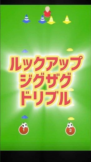 ルックアップジグザグドリブル #サッカー #サッカー練習メニュー
