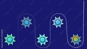 Rotating gears - concept of mechanical work, thinking, settings, production, process, teamwork, intelligence