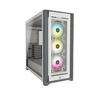 CORSAIR iCUE 5000X RGB Tempered Glass Mid-Tower Smart Case - White