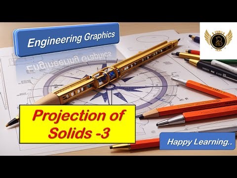 Projection of Solids (Problem-3) | Easy Tips | Step by Step procedure for easy understanding
