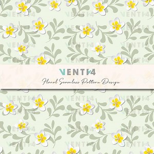 Hand Drawn Floral Repeat Pattern: Seamless Botanical Print (digital Download 300dpi JPG) - Etsy