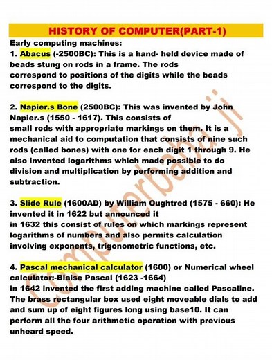 History Of Computer (part-1)