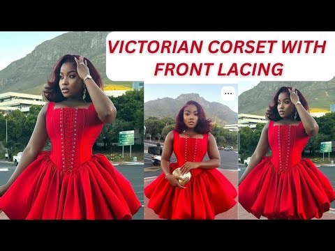 How to draft and cut a Victorian corset with front lacing and back zipper