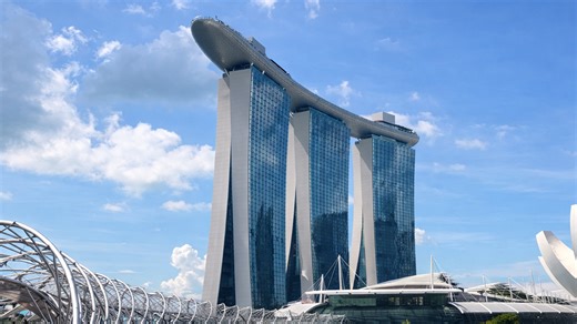 The hotel with a boat on top
