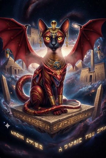 The Space Dragon Living in 2500 BC這隻貓的身份，居然是傳說中的神？！💥 #cat #aiart #cute
