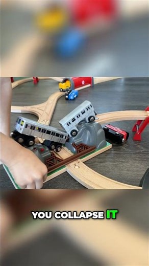 This Collapsing Bridge Toy is INSANE 🤯 #brio #trainset #shorts