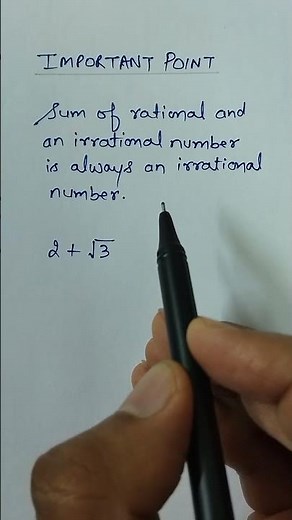 sum of rational and irrational number