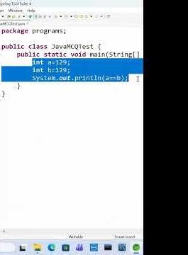 Java Integer Cache Range Java MultiChoice Questions | MCQ