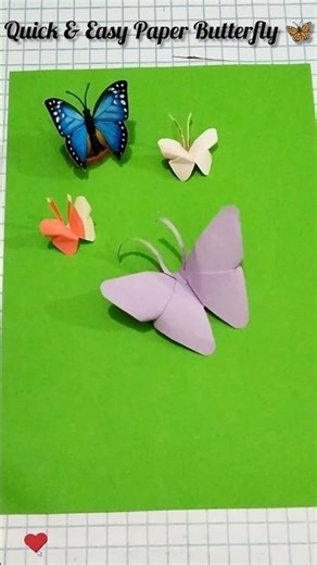 Quick & Easy Paper Butterfly | DIY Paper # shorts # viral #diy