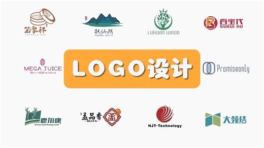 【LOGO设计100种方法】从新手小白到LOGO设计大佬看完这一套视频就足够了！（附练习素材）