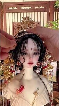 Creating Traditional Chinese Hairstyles for Dolls/làm tóc cổ trang cho búp bê #doll #barbie#cosplay