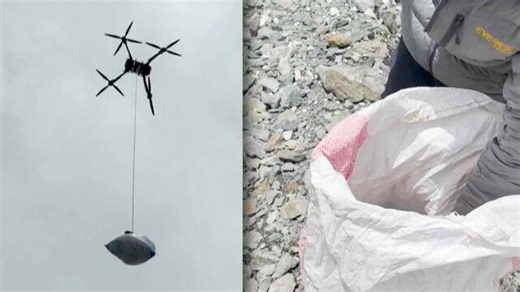 Drones Clear 600 Pounds of Trash From Mount Everest