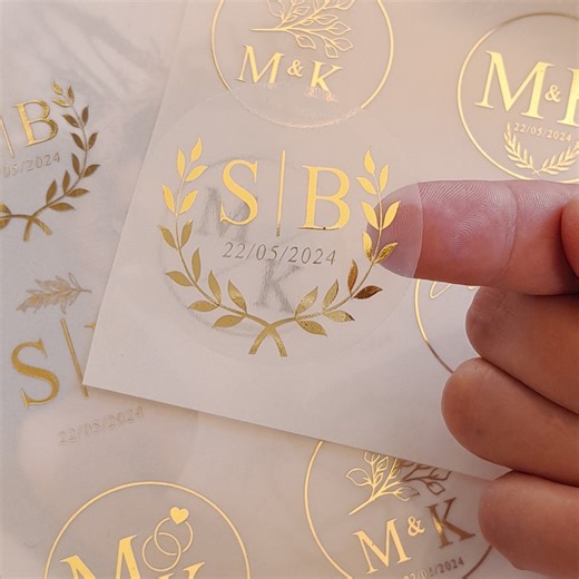 Monogram Envelope Seals, Wedding Favour Stickers, Invitation Seals, Foiled Wedding Stickers, Silver, Gold, Rose Gold, Gold Foil Stickers - Etsy