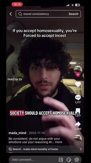 Debate on Homosexuality and Moral Consistency