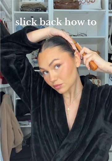 ugghhhh I lovvveee a slickback!!! #slickbacktutorial #beauty #grwm #hairstyle