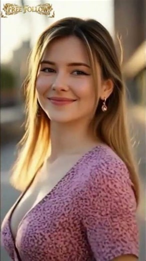 Beautiful Girl in Pink Dress Walks Away with a Smile - Amazing Grace Short