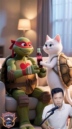 KUCING VS KURA NINJA #animasi #youtubeautomation #shorts #dwimep