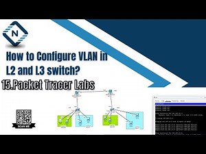15.How to Configure VLAN in CISCO L3 & L2 Switch with trunk ? | Packet Tracer | CCNA