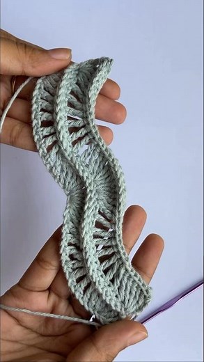 Easy crochet waves | how to make waves pattern |full video is uploaded #crochet #desgin #pattern