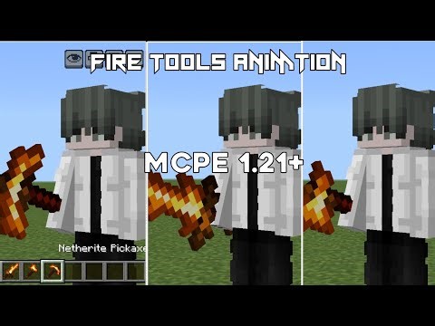 FIRE TOOLS ANIMATION || TEXTURE PACK MINECRAFT PE || MCPE 1.21+