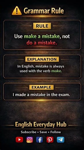 Stop Saying “I Did a Mistake”! ❌ Learn the Correct English | Competitive Exam English