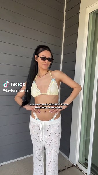 she wore an itsy bitsy tini weeny yellow polka dot bikini #bikini #springtok