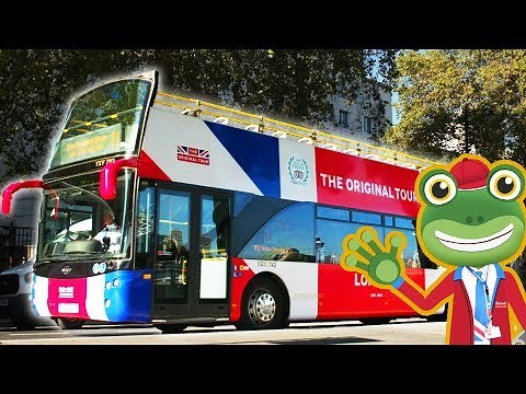 Gecko and The Open Top London Tour Bus | Gecko's Real Vehicles | Double Decker Bus for Children