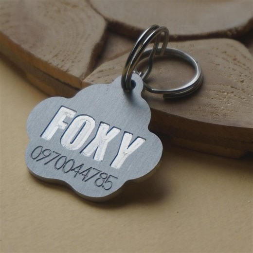 Personalized Paw Print Dog Tag, Custom Pet ID Tag With Name and Phone Number, Engraved Paw Dog Name Tag for Dogs and Cats - Etsy