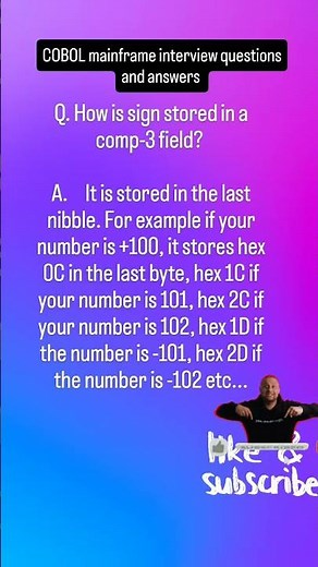 In COBOL, How is sign stored in a comp-3 field?