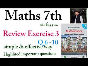 Maths class 7th | Review exercise 3 | rev ex 3 | unit 3 | Ratio,Rate and Proportion | Q no 6-10