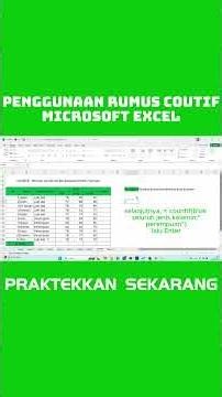 Penggunaan rumus Countif di Microsoft Excel