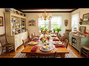 🍽️ Farmhouse Dining Room Ideas for Family Gatherings | Vintage Table Decor & Slow Living 🌿