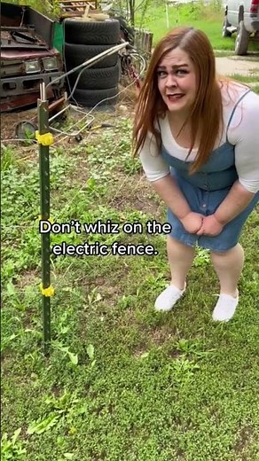 Don’t pee on the electric fence.⚡️ #dumbwaystodie #idaho #funny #humor #shorts #electricfence