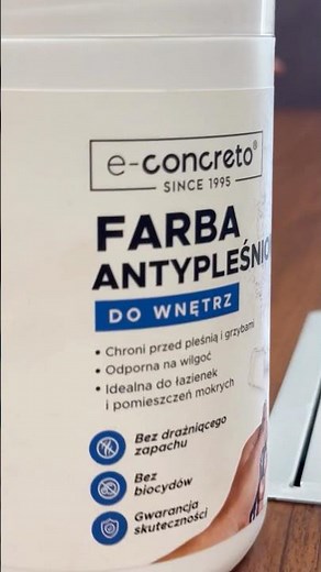Jak się pozbyć pleśni? Jak trwale usunąć pleśń ze ścian i sufitów? Farba antypleśniowa e-concreto