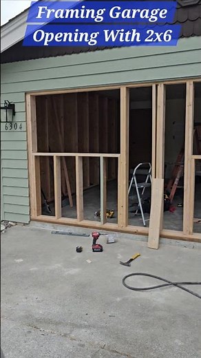 Framing Garage Door Opening With 2x6 #handyman