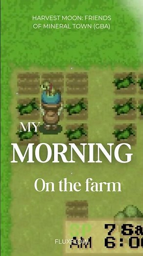 My Harvest Moon Morning Routine - Harvest Moon Friends of Mineral Town #gba #farming #harvestmoon