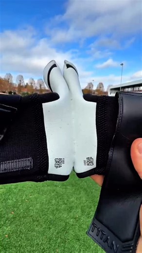 Tech Today on Instagram: "The T1TAN gloves grips the ball like glue, helping you catch cleaner, hold tighter, and control rebounds. Credits: @t1tan #soccer #football #sports #goal #disyouknow satesfying"