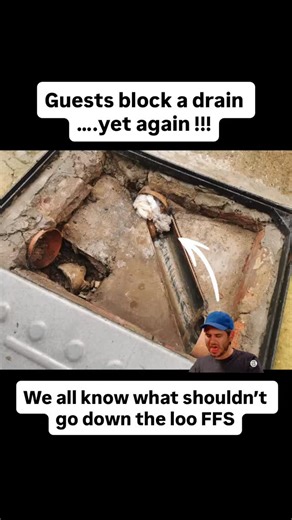 Honestly we all have ‘that one’ property that is a pain in the backside! Yet again guests block this drain with the things that most intelligent people know don’t go down the loo!! I forget that lots of people leave their brain behind on holiday 😡 Weirdest thing was also finding the whole kitchen sink waste about to drop off and every joint nearly unscrewed and the whole thing held in place with a brick ! 🤷‍♀️ Just when, why and how spring to mind??? Thank goodness for a diligent handy team re