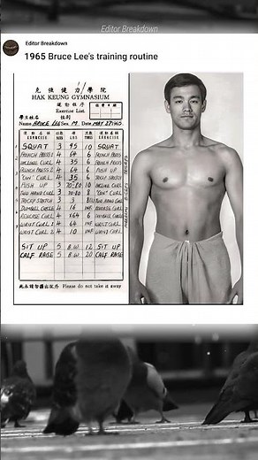 Bruce Lee Training Chart